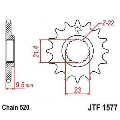 JT JTF1577.15 - Звезда передняя