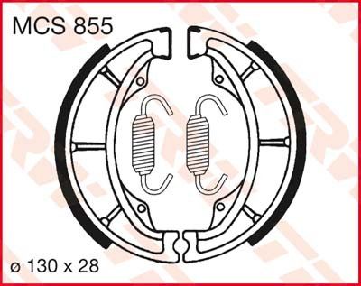 LUCAS MCS855 - Гальмівні колодки барабанні