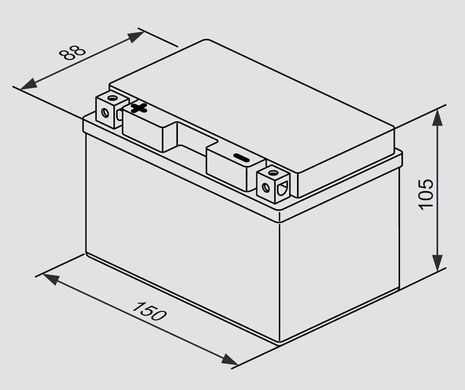 Мото аккумулятор YT12A-BS, YT12A-4, BOSCH 0092M60160 M6 AGM, 12V 11AH 160A