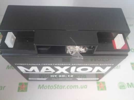 Універсальний аккумулятор MAXION AGM MXBP-OT 20-12, 12V 20Ah B1 під болт М5 з гайкою (181х77х167 ), 4,7кг