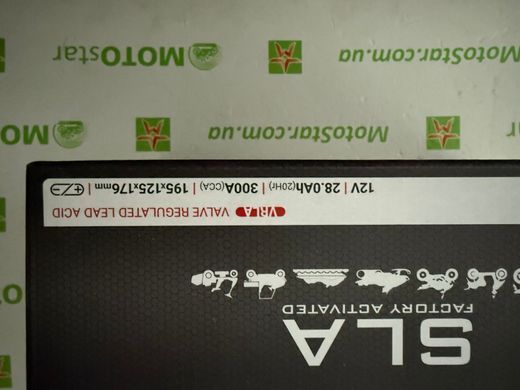 BS Акумулятор U1-9 (FA) SLA 12V 28AH 195X125X176 не потребує обслуговування - заповнень (300A) - газонокосарка