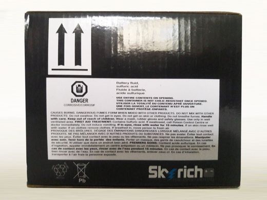 Аккумулятор 12N4-3B Skyrich, 12V 4Аh 120x70x92мм 55 А, (-/+), (Aipha, Delta )