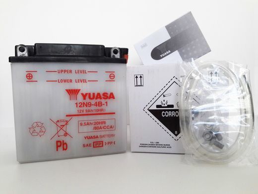 YUASA 12N9-4B-1 Акумулятор 9,5 А/ч, 80 А (+/-), 135х75х139 мм