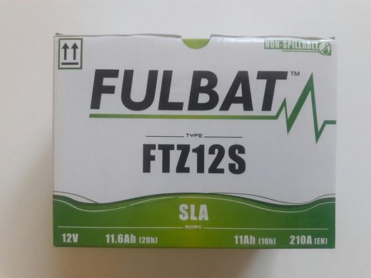 Fulbat FTZ12S Мото аккумулятор 11.6 А/ч, 210 А, (+/-), 150x88x110 мм