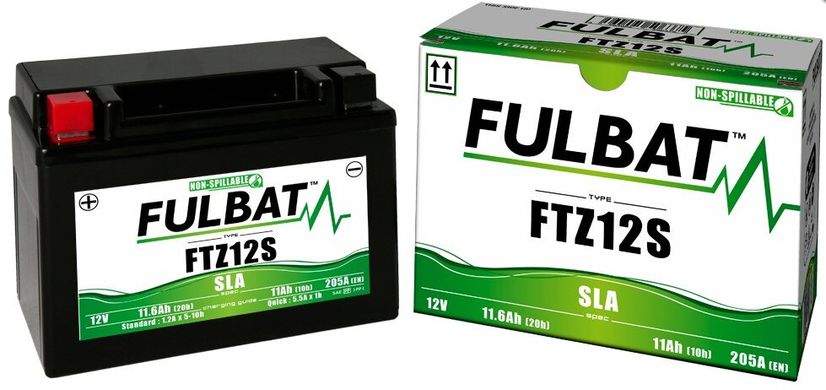 Fulbat FTZ12S Мото акумулятор 11.6 А/ч, 210 А, (+/-), 150x88x110 мм