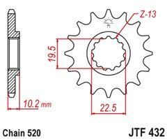JT JTF432.14 - Зірка передня SUZUKI DRZ 400, DR 350, RM 250