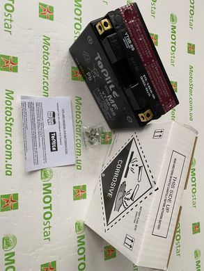 Мотоакумулятор TOPLITE YT9B-BS 12V 8Ah, д. 150, ш. 70, в.105, електроліт в к-ті, вага 3,5 кг