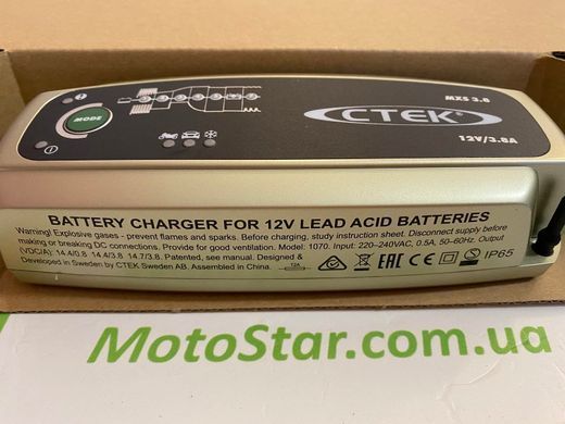 CTEK MXS 3.8 EU-F 12V / 3.8A - Зарядний пристрій, 40-001