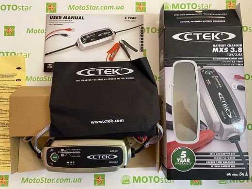CTEK MXS 3.8 EU-F 12V / 3.8A - Зарядний пристрій, 40-001