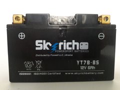 Аккумулятор YT7B-BS 12 v, 150/65/92 мм, 6 Ач, 95 А, (+/-), Skyrich