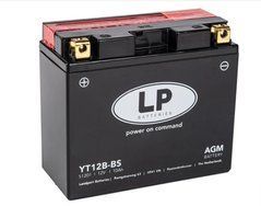 Мотоакумулятор LP AGM MB YT12B-BS 12V,10Ah,д. 150, ш. 69, в. 130, электролит в к-те, вес 3,5 кг