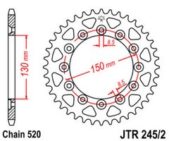 JT JTR245/2.43 - Звезда задняя