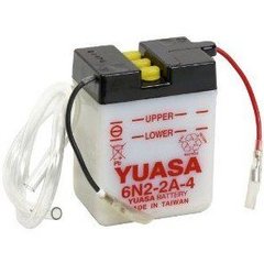 Мотоакумулятор YUASA 6N2-2A-4 6V, 2Ah, д. 70, ш. 47, в.96, обсяг 0,1 л., Вага 0,5 кг, без електроліту