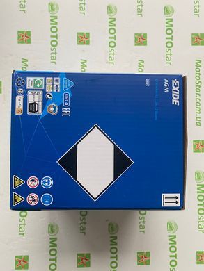 EXIDE ETX14AH-BS / YTX14AH-BS Акумулятор 12 А/ч, 135 А, (+/-), 134х89х166 мм