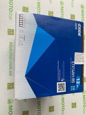 EXIDE ETX14AH-BS / YTX14AH-BS Акумулятор 12 А/ч, 135 А, (+/-), 134х89х166 мм