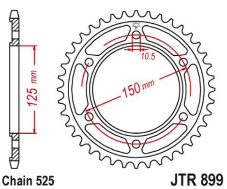 JT JTR899.42 - Звезда задняя