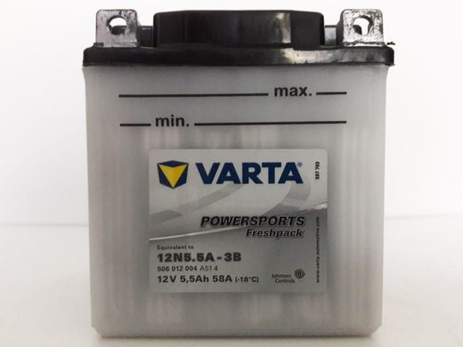 VARTA 12N5,5A-3B Аккумулятор 5.5 Ah, 58 A, 103x90x114 мм, (-/+)