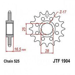 JT JTF1904.17 - Звезда передняя KTM 950/990/1050/1090/1190/1290 03-20