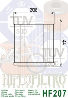 HIFLO HF207 = HF207RC - Фильтр масляный