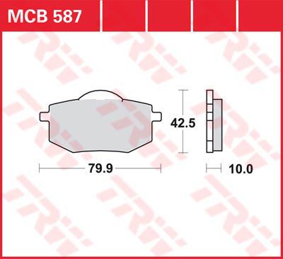 LUCAS MCB587 - Тормозные колодки