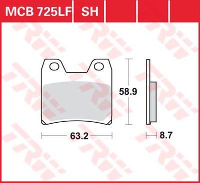 LUCAS MCB725SH - Гальмівні колодки задні