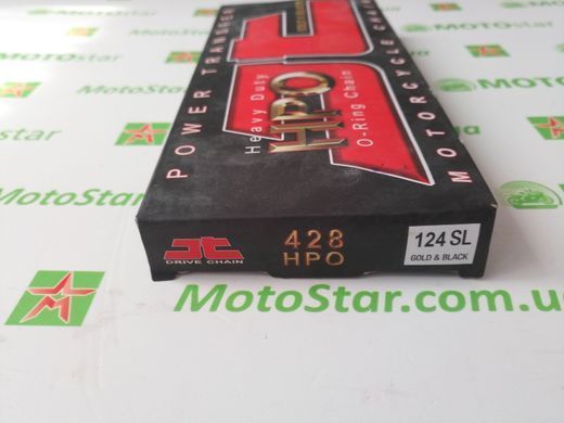 Приводная цепь JT JTC428HROGB124SL HEAVY DUTY O-RING (усиленная с сальниками O-ring)