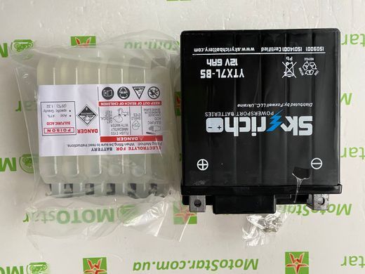 Аккумулятор YTX7L-BS 112x70x130 12V 6ah Skyrich