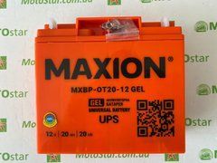 copy_Универсальный аккумулятор MAXION GEL MXBP-OT20-12, 12V 20Ah B1 под болт М5 с гайкой (181х77х167), 4,76 кг