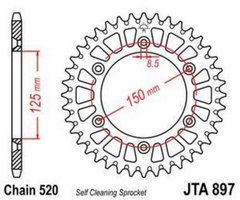 JT JTA897.40BLK - Звезда задняя легкосплавная KTM SX/EXC/LC4 (91-21)