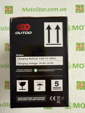 YTZ7S Акумулятор 12V 6Аh/10HR гелевий, 114x69x106 мм, чорний, OUTDO