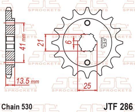 JTF286.15 Звезда передняя HONDA VF 400/500 1983-1995