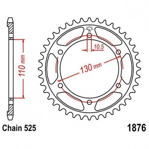Купить JT JTR1876.43 - Звезда задняя SUZUKI GSX-R, GSX-S; YAMAHA
