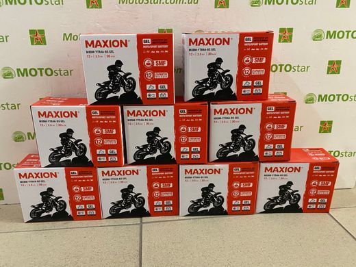 YTR4A-BS MAXION Мото акумулятор, 12V, 2,3Ah, 113x48x85 мм