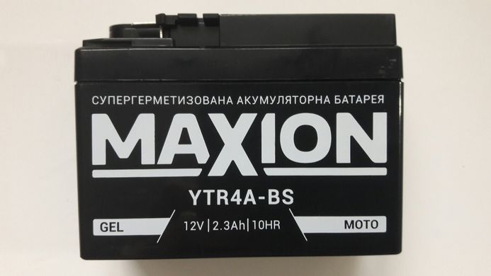 YTR4A-BS MAXION Мото аккумулятор, 12V, 2,3Ah, 113x48x85 мм