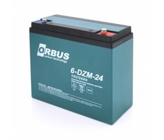 Аккумуляторная батарея ORBUS 6-DZM-24 1224 AGM 12V 24 Ah (180 x76x167) 6.5 kг Q5/360