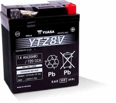 YUASA YTZ8V Аккумулятор залитый и заряженный AGM 7,4Ah 120A