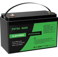 Аккумулятор DATOU BOSS LiFePO4 12V/100AH (1280W*h) (літій-залізо-фосфатний акумулятор для ДБЖ (UPS))