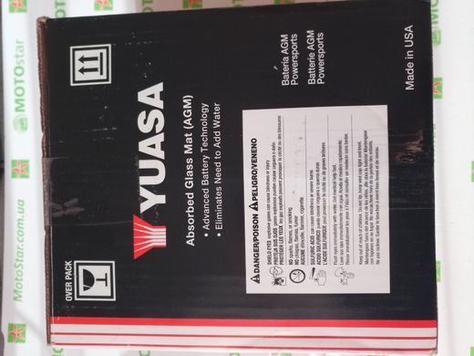 YUASA YIX30L-BS Мото аккумулятор 30 А/ч, 385 А, (-/+), 166х126х175 мм