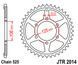 JT JTR2014.47 - Зірка задня TRIUMPH BONNEVILLE, DAYTONA, STREET TRIPLE, THRUXTON, TIGER 675-1200 2006-2021