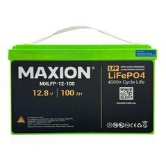 Аккумулятор MAXION LiFePO4 MXLFP-12-100 12V, 100Ah, 1280W*h, (литий-железо-фосфатный аккумулятор для ИБП (UPS))