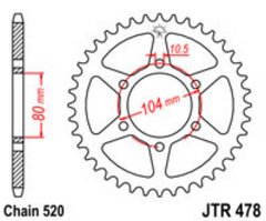 JT JTR478.46ZBK - Зірка задня