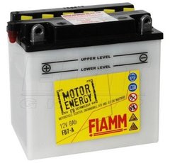 Мотоакумулятор FIAMM FB7-A 12V,8Ah,д. 137, ш. 76, в.134, объем 0,5, вес 3 кг.,CCA(-18C):80