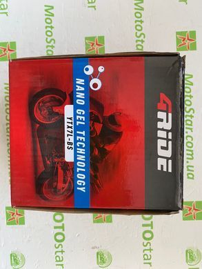 Аккумулятор YTX7L-BS 4RIDE Nano GEL 12В 7Ah 120А P+ 113x69x130мм, вес 2,42кг