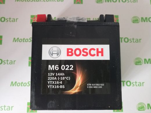 Мото аккумулятор YTX16-bs, BOSCH 0092M60220
