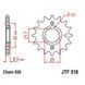 JT JTF516.13 - Звезда передняя KAWASAKI EL, EX, GPX, KL, KLR, KLX, KR-1, ZXR, ZZR; SUZUKI GS 250-650 1984-2020