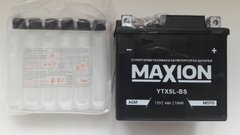 YTX5L-BS MAXION Мото аккумулятор, 12V, 5Ah, -/+, 113x70x105 мм