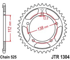 JT JTR1304.42ZBK HONDA CB, CBF, CBR, VT, XL 500-1000 1996-2019