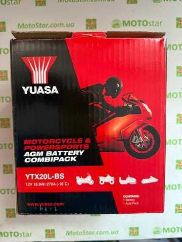 Купить YUASA YTX20L-BS Мото аккумулятор 18 А/ч, 270 А, (-/+