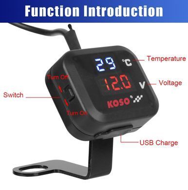 Koso покажчик температури вольтметр + usb вихід BA024R11