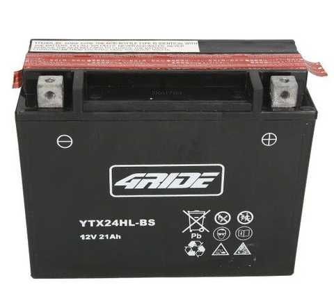 Купить YTX24HL-BS 4RIDE AGM, 12В 24Ah 350А R+ 205x87x162мм
